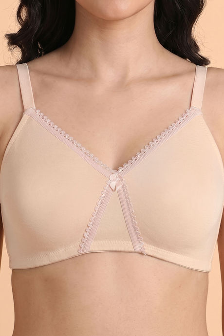 Zivame Essentials Double Layered Non Wired Full Coverage T-Shirt Bra - Cloud Pink — image 4